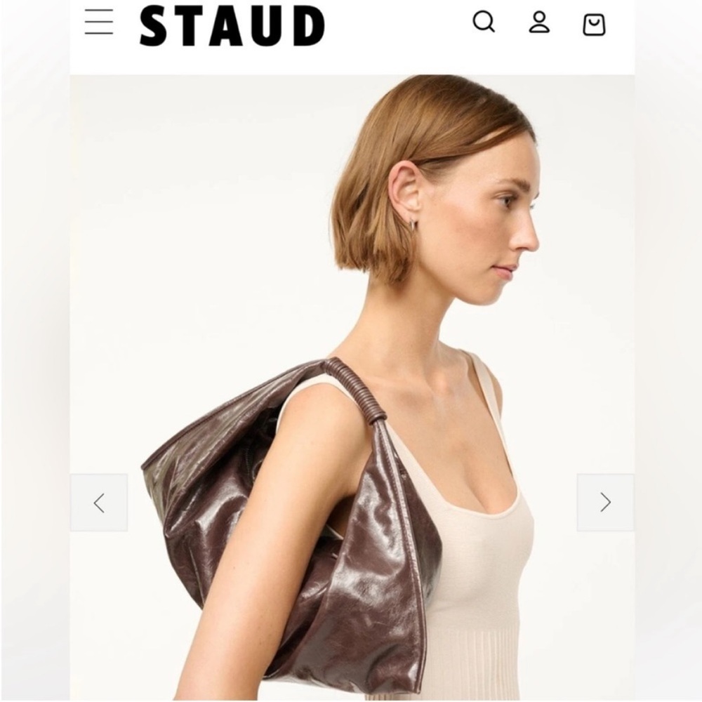 NWT • STAUD mini Ronnie bag in Espresso leather - Picture 3 of 16